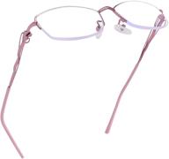 wanwan half frame blue light blocking reading glasses: stylish & lightweight alloy semi-rimless readers for women logo