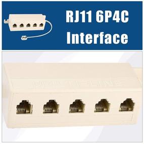 img 2 attached to 📞 Efficient Phone Jack Splitter: RJ11 6P4C Male to 5 Female Outlet Telephone Line Splitter - Ideal for Landline Fax Machine (1 Pcs)
