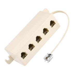img 4 attached to 📞 Efficient Phone Jack Splitter: RJ11 6P4C Male to 5 Female Outlet Telephone Line Splitter - Ideal for Landline Fax Machine (1 Pcs)