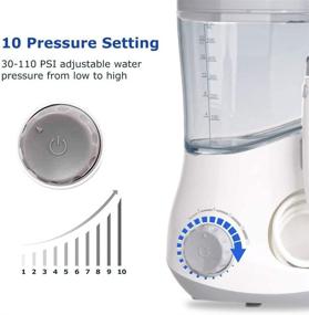 img 3 attached to 💦 600ml Water Flosser with 6 Multifunctional Jet Tips and 10 Adjustable Water Pressure – Ideal for Dental Oral Irrigation, Teeth Cleaning, and Personal Braces Care – Perfect for the Whole Family