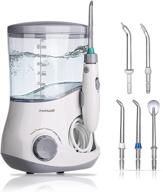 💦 600ml water flosser with 6 multifunctional jet tips and 10 adjustable water pressure – ideal for dental oral irrigation, teeth cleaning, and personal braces care – perfect for the whole family logo