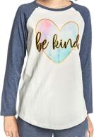 👚 fashion x faith girls long sleeve shirts – be kind and grateful: discover the super soft joy baseball top tshirt clothes logo