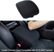 premium neoprene armrest cushion for toyota tacoma 2022-2016 - custom fit center console protector - jdmcar compatible tacoma accessories logo