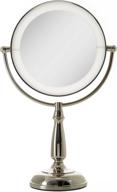 💡 zadro 7 inch led lighted vanity mirror: ultra bright, dual-sided double magnification, smart touch dimmable light controls (10x/1x, polished nickel) logo