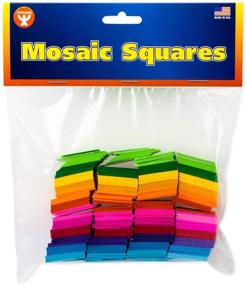 img 3 attached to Hygloss Mosaic Squares - Bright Cardstock Squares - 1 Inch x 1 Inch - Arts & Crafts, DIY Projects, Classroom Activities - 10 Assorted Colors - 1,000 Squares