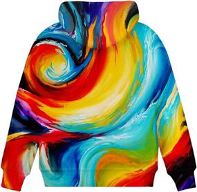 img 2 attached to Neemanndy Kids Hoodies Colorful Painting Boys' Clothing in Fashion Hoodies & Sweatshirts