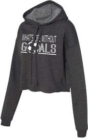 img 1 attached to Without Cropped Hoodie Athletic Charcoal