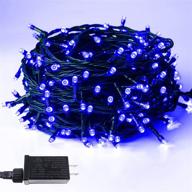 🎄 bhclight blue extra-long christmas string lights: waterproof 95ft 240 led 8 modes green wire lights for thanksgiving, wedding, halloween decor - indoor/outdoor logo