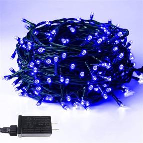 img 4 attached to 🎄 BHCLIGHT Blue Extra-Long Christmas String Lights: Waterproof 95FT 240 LED 8 Modes Green Wire Lights for Thanksgiving, Wedding, Halloween Decor - Indoor/Outdoor