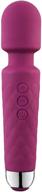 💆 miyutu dark red handheld massage stick: usb rechargeable cordless with 8 speeds and 20 modes - perfect wand massager for relaxing neck, shoulder, back, and full body massage logo