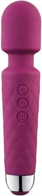 img 4 attached to 💆 MIYUTU Dark Red Handheld Massage Stick: USB Rechargeable Cordless with 8 Speeds and 20 Modes - Perfect Wand Massager for Relaxing Neck, Shoulder, Back, and Full Body Massage