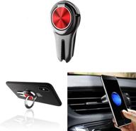 📱 alllink mobile phone holder: enhance your car vent with 3-in-1 smartphone mount, ring holder, stand, grip & kickstand in vibrant red logo