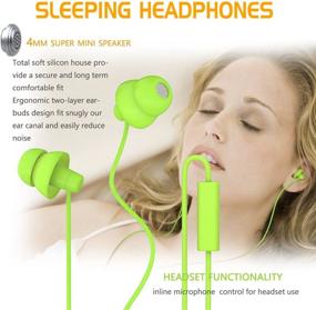 img 3 attached to 🎧 Maxrock (Tm) Спящие наушники Soft Earbuds - наушники из кремния с встроенным микрофоном для смартфонов, Mp3-плееров, планшетов (3,5 мм)