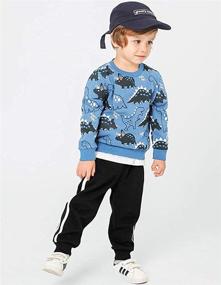 img 3 attached to EULLA Boys' Dinosaur Blue Elephant Pullover Sweatshirts - Optimized for SEO