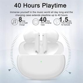img 1 attached to Premium Wireless Earbuds with Bluetooth 5.0, Noise Cancelling, 3D Stereo Sound | Mini Charging Case, Smart Touch Control | Compatible with iPhone/iOS/Android
