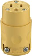 🔌 leviton 515cv commercial grade straight blade connector, yellow - pack of 1 логотип