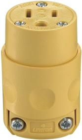 img 1 attached to 🔌 Leviton 515CV Commercial Grade Straight Blade Connector, Yellow - Pack of 1