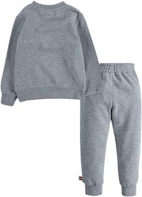 img 2 attached to 🏃 Heather Boys' Sleeve Jogger 2 Piece Outfit: Stylish Clothing Set for Comfortable Jogging