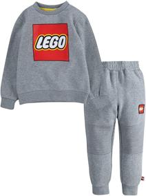 img 3 attached to 🏃 Heather Boys' Sleeve Jogger 2 Piece Outfit: Stylish Clothing Set for Comfortable Jogging