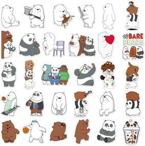 img 2 attached to 🐻 XUAN 100pcs Cartoon Anime Stickers: Cute Bear Waterproof Stickers for Adults, Teens & Kids - Laptop, Luggage, Snowboard, Pad