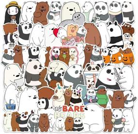 img 4 attached to 🐻 XUAN 100pcs Cartoon Anime Stickers: Cute Bear Waterproof Stickers for Adults, Teens & Kids - Laptop, Luggage, Snowboard, Pad