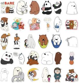 img 1 attached to 🐻 XUAN 100pcs Cartoon Anime Stickers: Cute Bear Waterproof Stickers for Adults, Teens & Kids - Laptop, Luggage, Snowboard, Pad