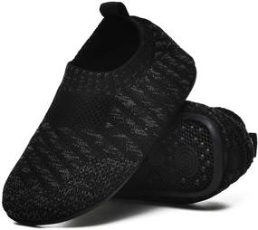 img 1 attached to 👶 Lightweight QZ2065Black29 Boys' Slippers - QZKDM Toddler Shoes for Slippers