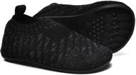 👶 lightweight qz2065black29 boys' slippers - qzkdm toddler shoes for slippers logo