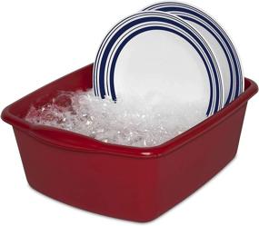 img 3 attached to 🔴 Sterilite 12 Quart Dishpan Basin, 1 Pack - RED