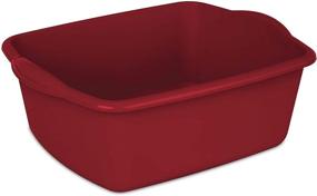 img 4 attached to 🔴 Sterilite 12 Quart Dishpan Basin, 1 Pack - RED