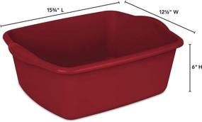 img 1 attached to 🔴 Sterilite 12 Quart Dishpan Basin, 1 Pack - RED