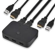 🖥️ vansungs kvm-переключатель с hdmi - 2 порта: распределение клавиатуры, мыши, принтера и hd монитора между 2 компьютерами с использованием 2 hdmi-кабелей, usb-хаб, поддержка 4k@30hz. логотип