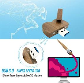 img 1 attached to Флеш-накопитель из дерева в форме сердца 32 ГБ USB 3.0 с подарочной коробкой - FEWINA деревянный USB-накопитель 32Гб в деревянной коробке - идеальный подарок на день рождения, годовщину, свадьбу - устройство с суперскоростью