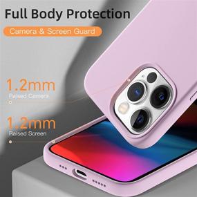 img 2 attached to 📱 Cousper iPhone 13 Pro Case 6.1 inch (2021) - Liquid Silicone Full Body Protection Cover with Screen and Camera Protection, Soft Microfiber Lining - Lavender