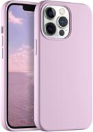 📱 cousper iphone 13 pro case 6.1 inch (2021) - liquid silicone full body protection cover with screen and camera protection, soft microfiber lining - lavender logo