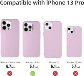 img 3 attached to 📱 Cousper iPhone 13 Pro Case 6.1 inch (2021) - Liquid Silicone Full Body Protection Cover with Screen and Camera Protection, Soft Microfiber Lining - Lavender