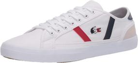img 4 attached to Lacoste Sideline Sneaker White Medium - Classic and Stylish Footwear for All-Day Comfort