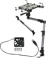 💻 mobotron ms-526 laptop mount with heavy-duty design, screen stabilizer, cooling fan, and supporting brace for enhanced performance logo