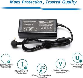 img 3 attached to EBKK 19V AC DC Adapter for HP Pavilion Monitor 20-27 Inch Power Cord - Compatible with 22cwa, 25es, 23es, 23er, 27xw, 27xi, 27es, 22bw, 27bw, 27er, 25er, 23xw, 23bw, 23cw - IPS LED Backlit