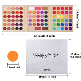 img 1 attached to 🎨 UCANBE Pretty All Set Eyeshadow Palette: Pro 86 Colors Makeup Kit for Holiday Gift Set- Matte Shimmer Eye Shadows, Highlighters, Contour, Blush Powder, All In One Makeup Palette