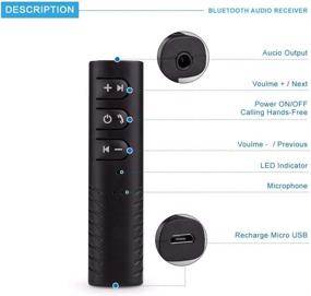 img 1 attached to 📞 Hands-Free Phone Calls & Music with Universal 3.5mm AUX Bluetooth Adapter Car Kit