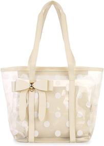 img 4 attached to 👜 Versatile Women's Clear Tote Bags - Multi-Use Shoulder Bag, Handbag, Beach Bag, Shopping Bag, Work Bag