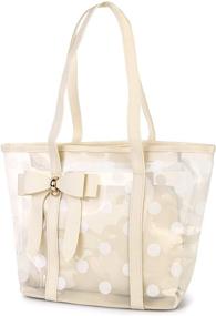 img 2 attached to 👜 Versatile Women's Clear Tote Bags - Multi-Use Shoulder Bag, Handbag, Beach Bag, Shopping Bag, Work Bag