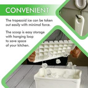 img 2 attached to 🧊 JYTEE Ice Cube Bin Scoop Trays - Convenient Freezer Box for Shelves, Pantry, and Portable Use