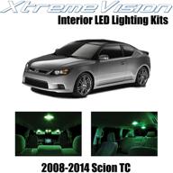 xtremevision interior led for scion tc 2008-2014 (10 pieces) green interior led kit installation tool logo