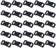 🌈 120 pack of 3/8 inch black plastic side release buckles for paracord bracelets logo