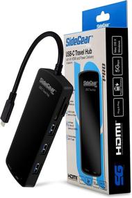 img 3 attached to 💻 SideGear Pro USB C Hub with Power Delivery, 4K HDMI & USB 3.0 Ports - Compatible with MacBook Pro 2016-2020 - Black