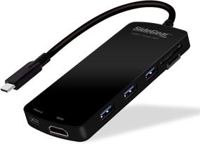 img 4 attached to 💻 SideGear Pro USB C Hub with Power Delivery, 4K HDMI & USB 3.0 Ports - Compatible with MacBook Pro 2016-2020 - Black