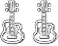 sterling silver guitar earrings lovers logo