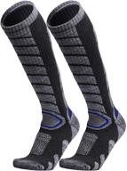 🧦 stay warm and comfortable on the slopes: weierya ski socks 2 pairs pack for skiing, snowboarding, and outdoor sports логотип